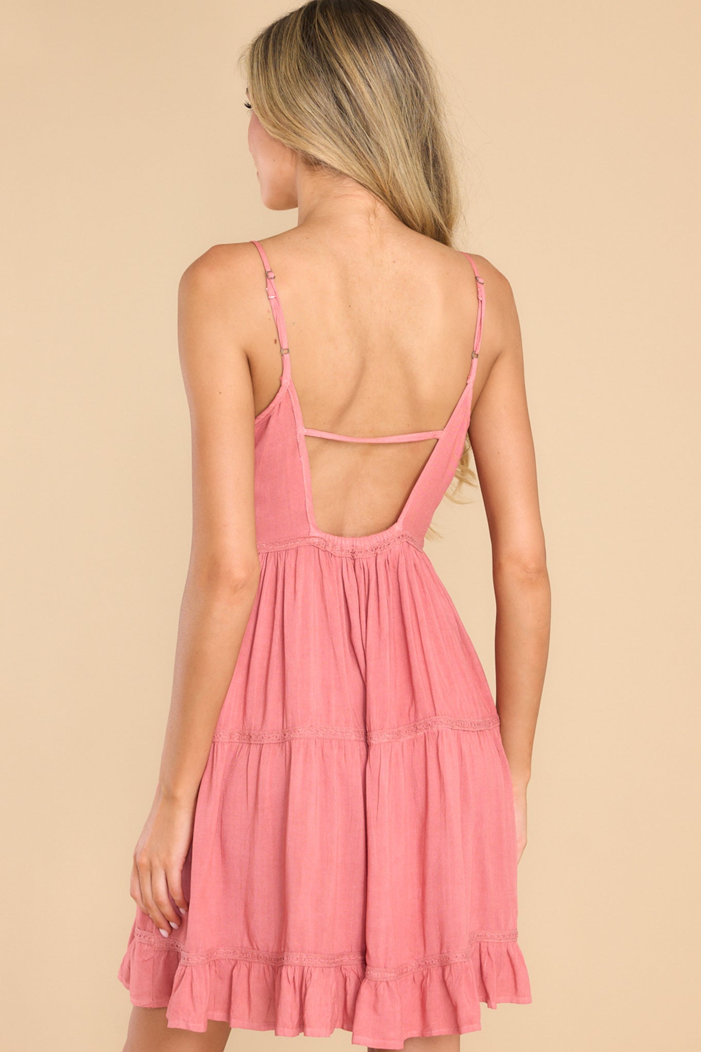 light pink mini dress